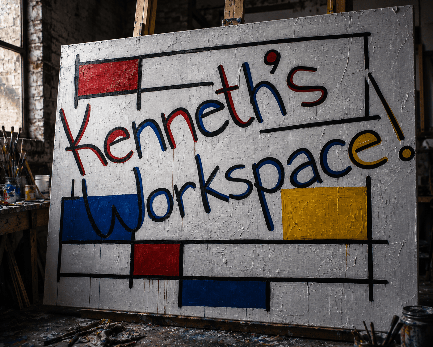 Lienzo con el texto Kenneth's Workspace