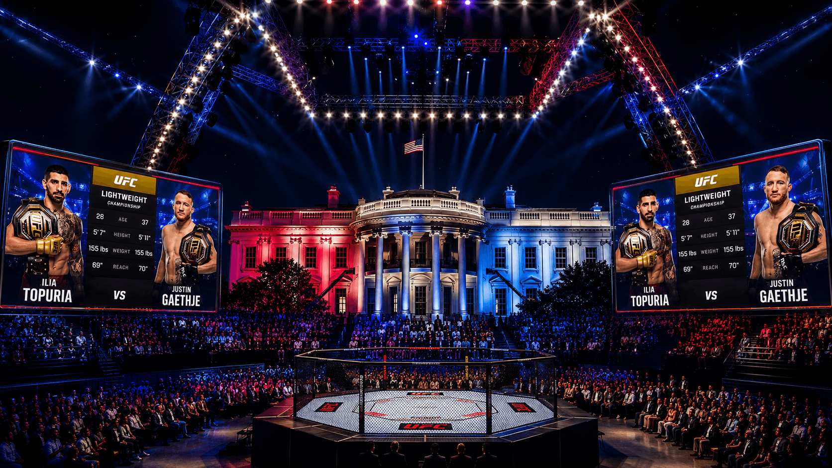 Octogono UFC en la casa Blanca